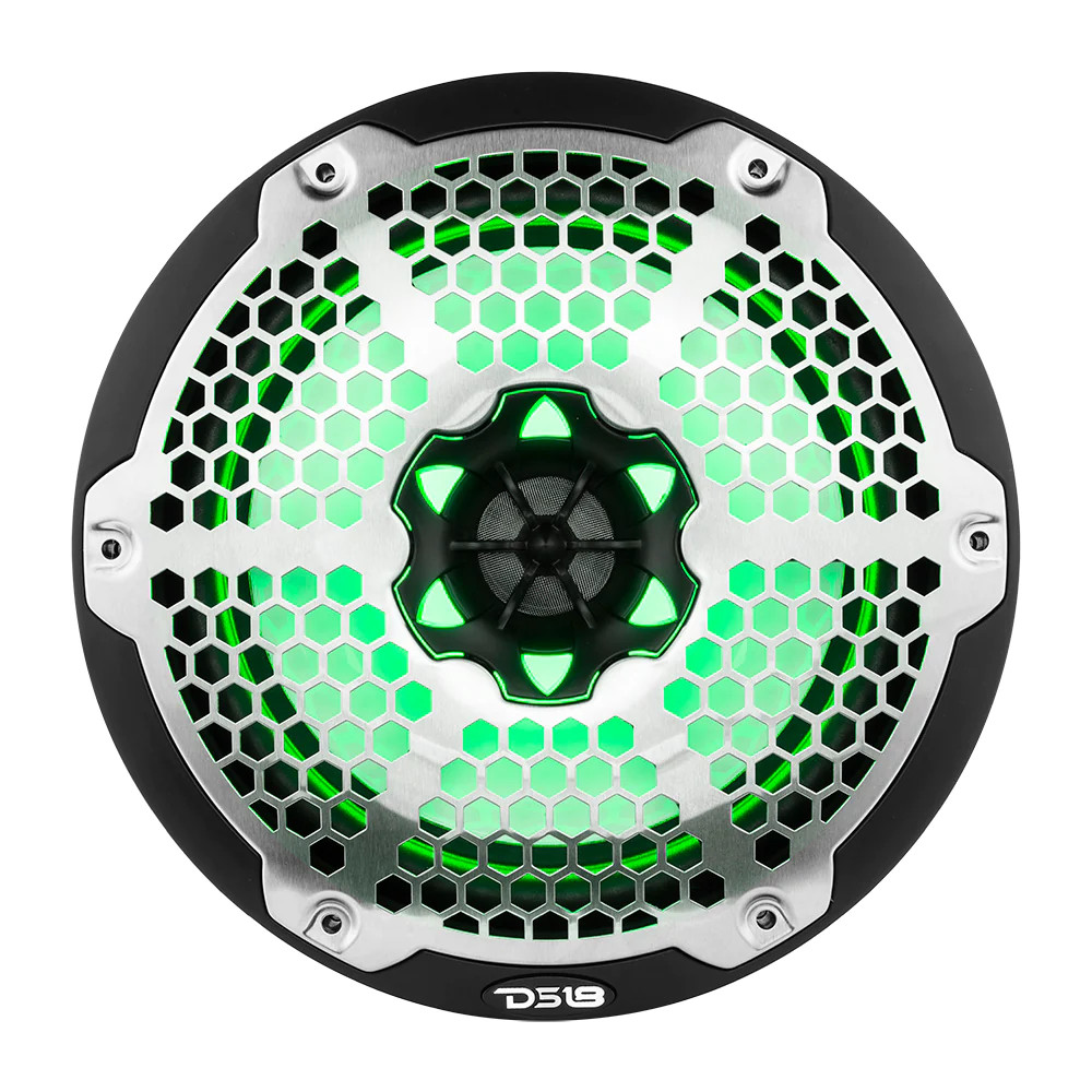DS18 HYDRO 8" 2 WAY MARINE SPEAKER WITH BUILT IN RGB LED LIGHTING - BLACK