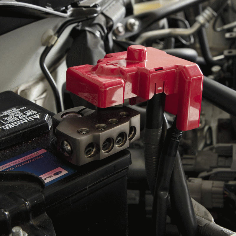 TSPEC BATTERY TERMINAL 2 - 0/4GA - 2 8GA OUT