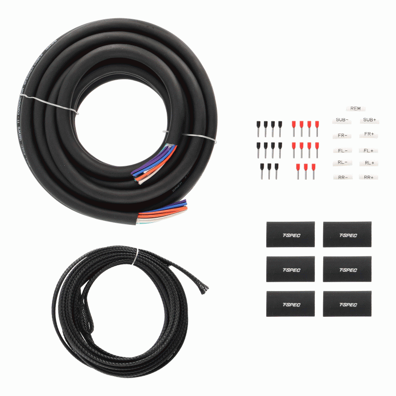 TSPEC 20' Speaker Cable 16 Gauge 11 Conductor with ferrule connectors
