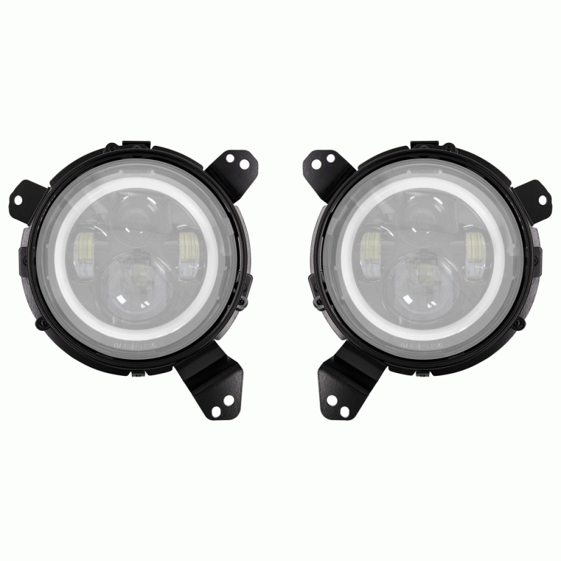 HEISE JEEP JL 7' TO 9' ROUND HEADLIGHT ADAPTER KIT