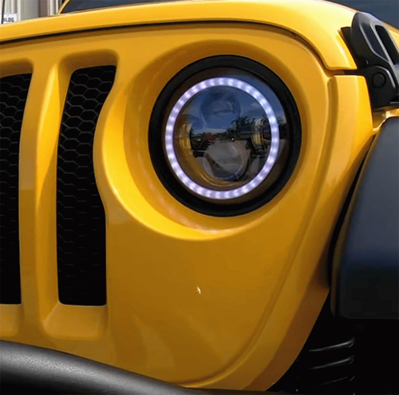 HEISE JEEP JL 7' TO 9' ROUND HEADLIGHT ADAPTER KIT