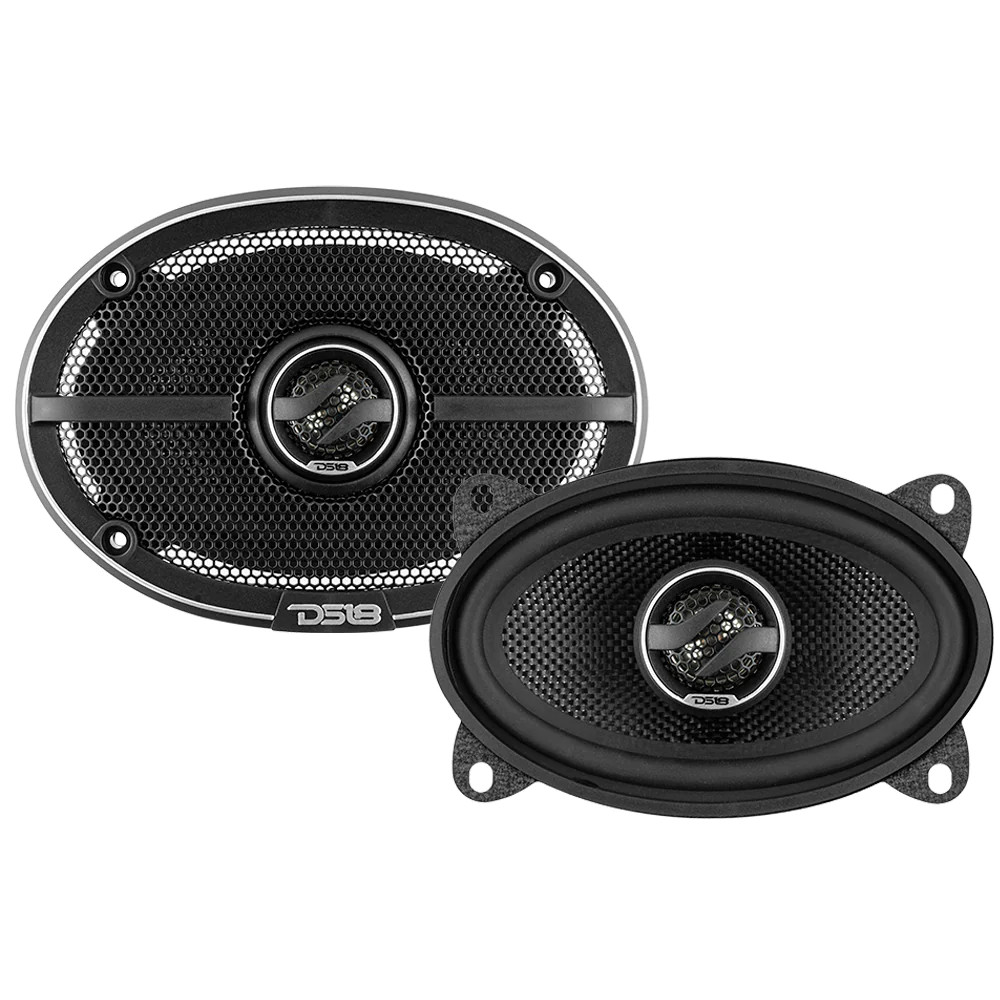 DS18 ZXI 4x6" 2-Way Coaxial Speakers with Kevlar Cone 180 Watts 4-Ohm