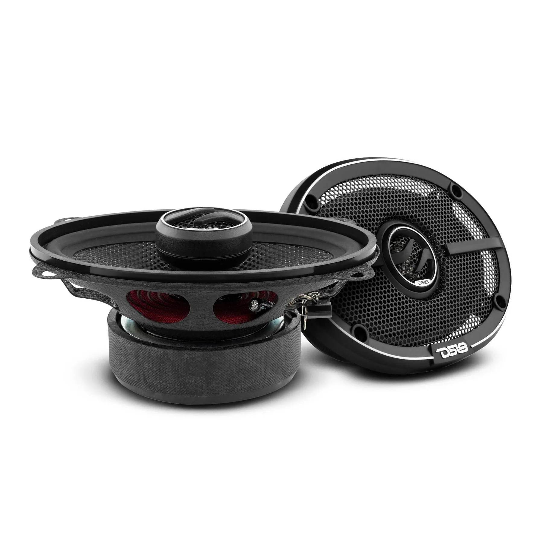 DS18 ZXI 4x6" 2-Way Coaxial Speakers with Kevlar Cone 180 Watts 4-Ohm