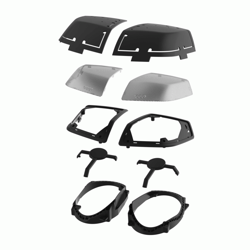 Saddlebag Lid Dual Speaker Adapter - 6x9 Inch Harley-Davidson