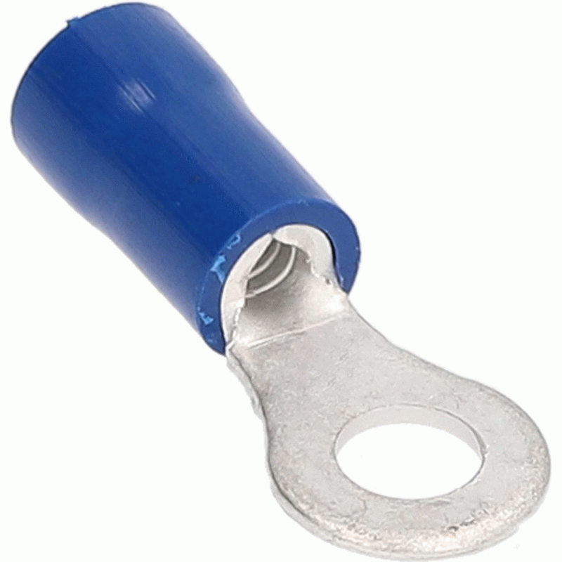 Blue Vinyl Ring Terminal 16-14 Gauge #8 Package of 100