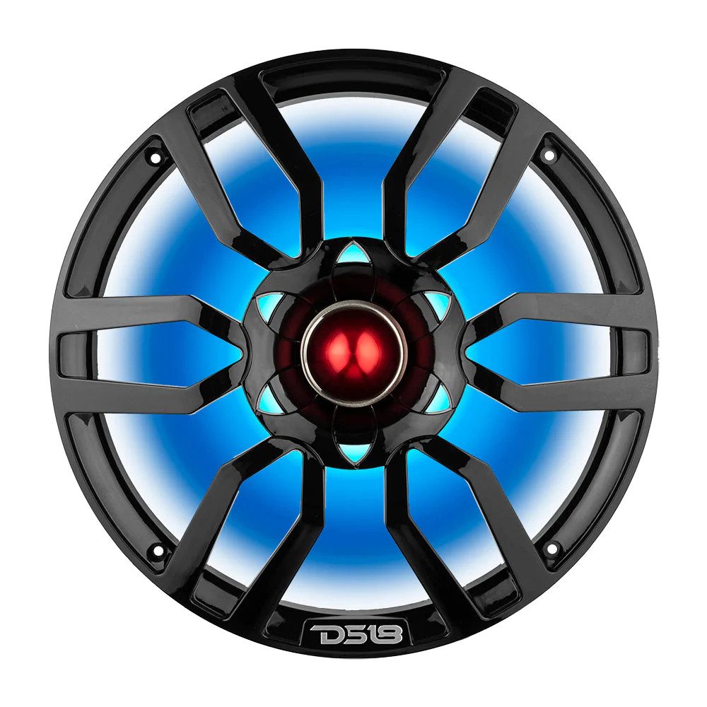 DS18 PRO 10" GRILL WITH BUILT IN TWEETER AND RGB LEDS