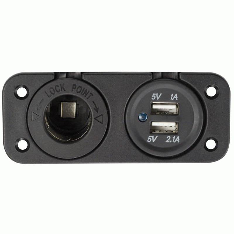 12V MARINE DUAL USB MOUNT