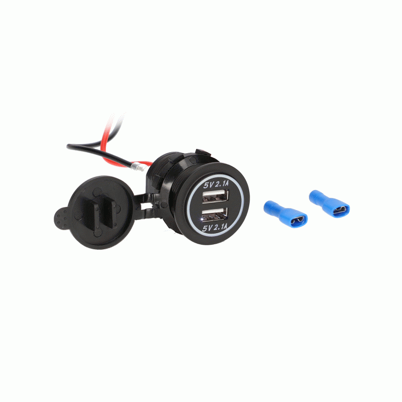 METRA DUAL USB 4.2A WHITE LED