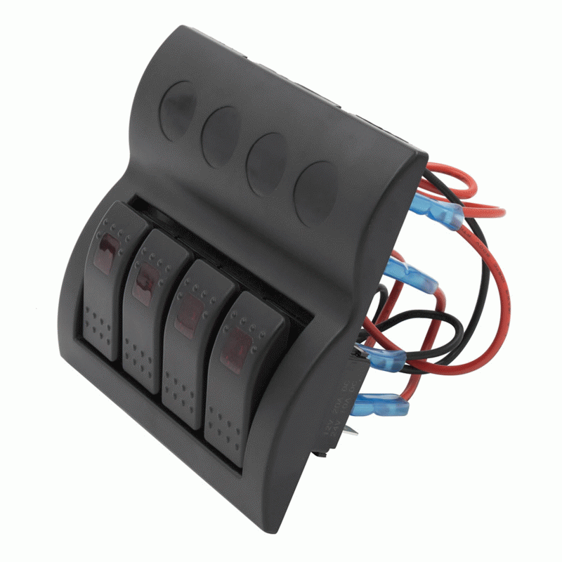 4 GANG PANEL WITH FOUR SWITCHES