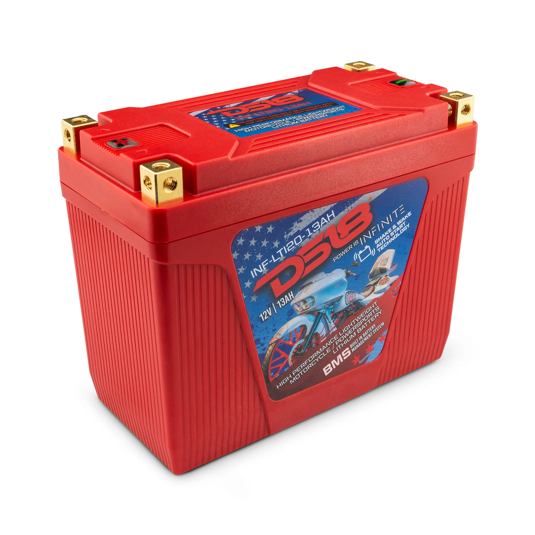 DS18 INFINITE 13 AH Lithium Battery YTX20 Case With Shake and Wake Technology and BMS - Perfect for Motorcycles DS18 INFINITE 13 AH Lithium Battery YTX20 Case With Shake and Wake Technology and BMS - Perfect for Motorcycles