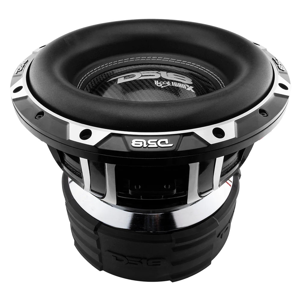 DS18 HOOLIGAN X Black Frame, High Excursion 12" Subwoofer 4000 Watts Rms 4" Dvc 2-Ohm