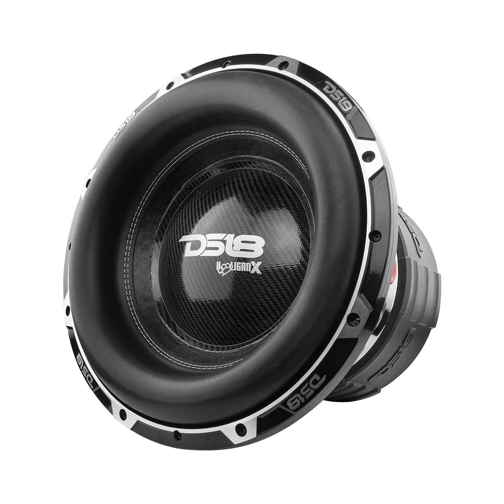 DS18 HOOLIGAN X Black Frame, High Excursion 15" Subwoofer 4000 Watts Rms 4" Dvc 1-Ohm
