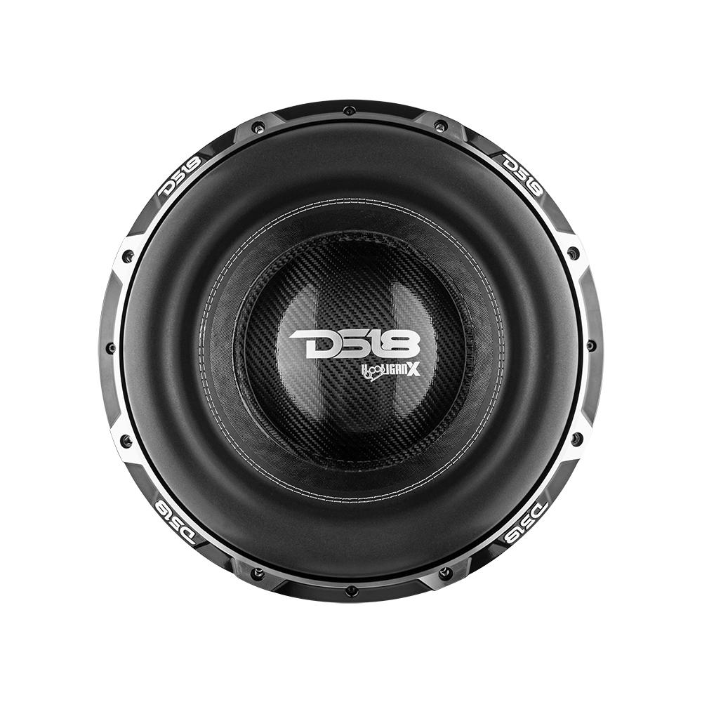DS18 HOOLIGAN X Black Frame, High Excursion 15" Subwoofer 4000 Watts Rms 4" Dvc 1-Ohm