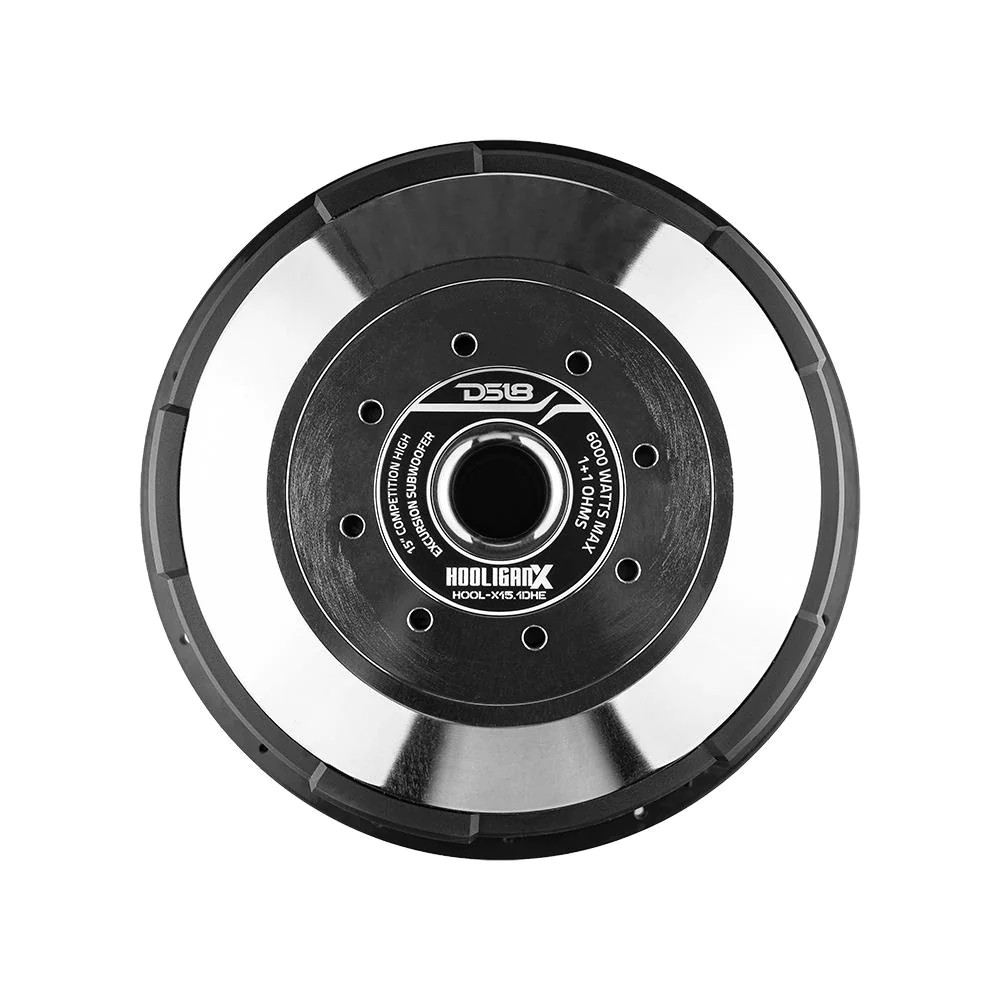 DS18 HOOLIGAN X Black Frame, High Excursion 15" Subwoofer 4000 Watts Rms 4" Dvc 1-Ohm