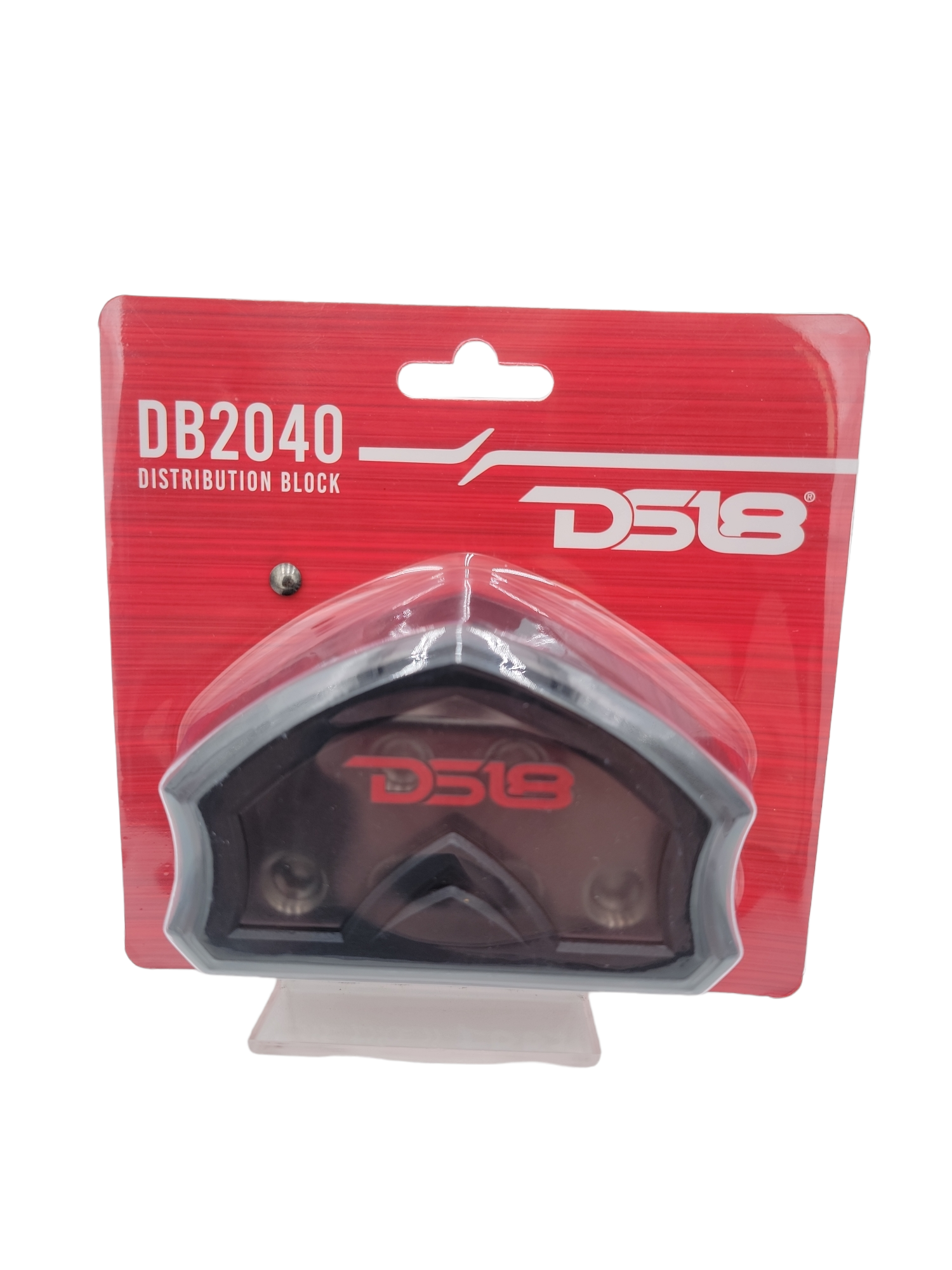 DS18 POWER/GROUND DISTRIBUTION BLOCK - NICKLE PLATED, HIGH HEAT RESISTANT HOUSING - 2 X 0/4GA IN TO 4 X 0/4GA OUT