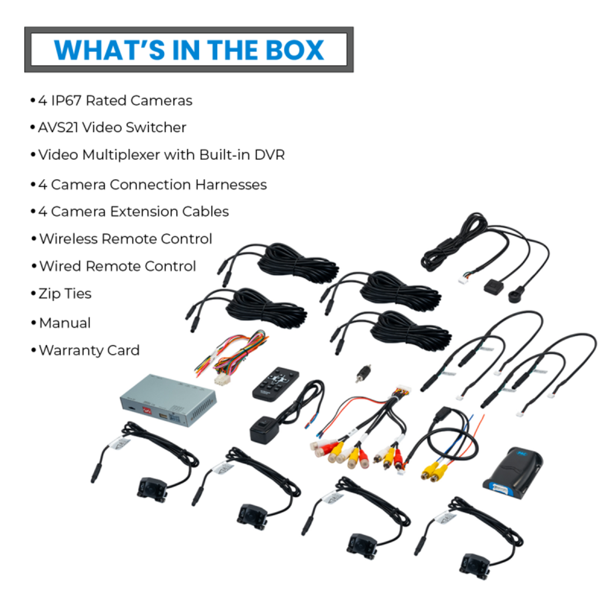 ECHOMASTER TERRAINVIEW UNDERBODY UNIVERSAL 4-CAMERA KIT WITH DVR ECHOMASTER TERRAINVIEW UNDERBODY UNIVERSAL 4-CAMERA KIT WITH DVR