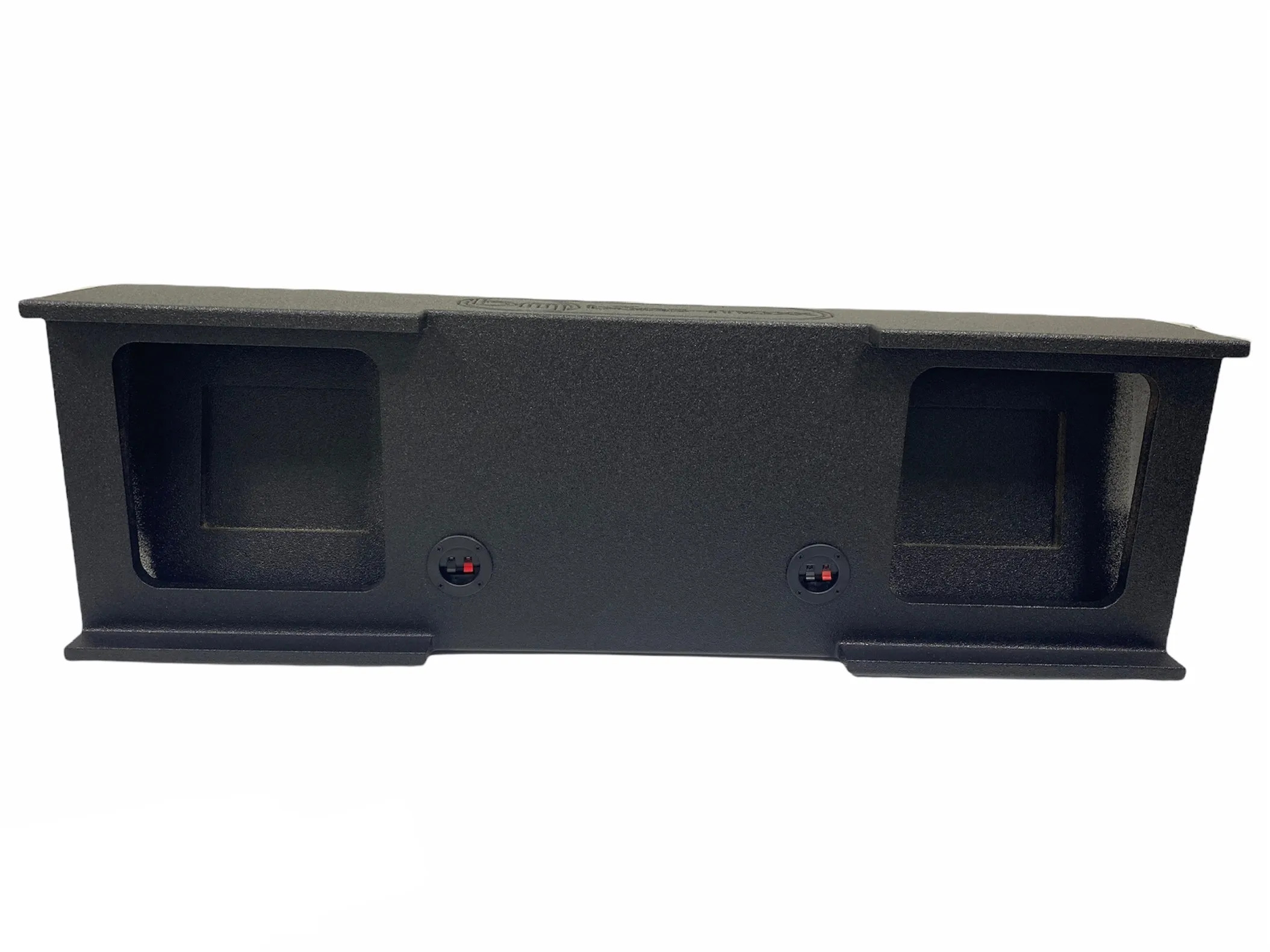 BASS-MAXX 2007-2013 GM CREW CAB DUAL 12" SQUARE WOOFER SEALED ENCLOSURE - DOWN FIRE