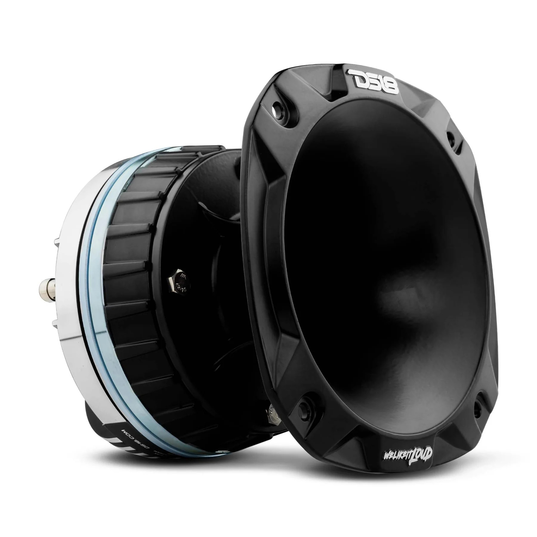 DS18 PRO DRN1PX 2" BOLT ON THROAT NEODYNIUM DRIVER WITH SPACER, 2" PHELONIC VOICE COIL & PRO-HA52/BK HORN 680W 118DB 8 OHM