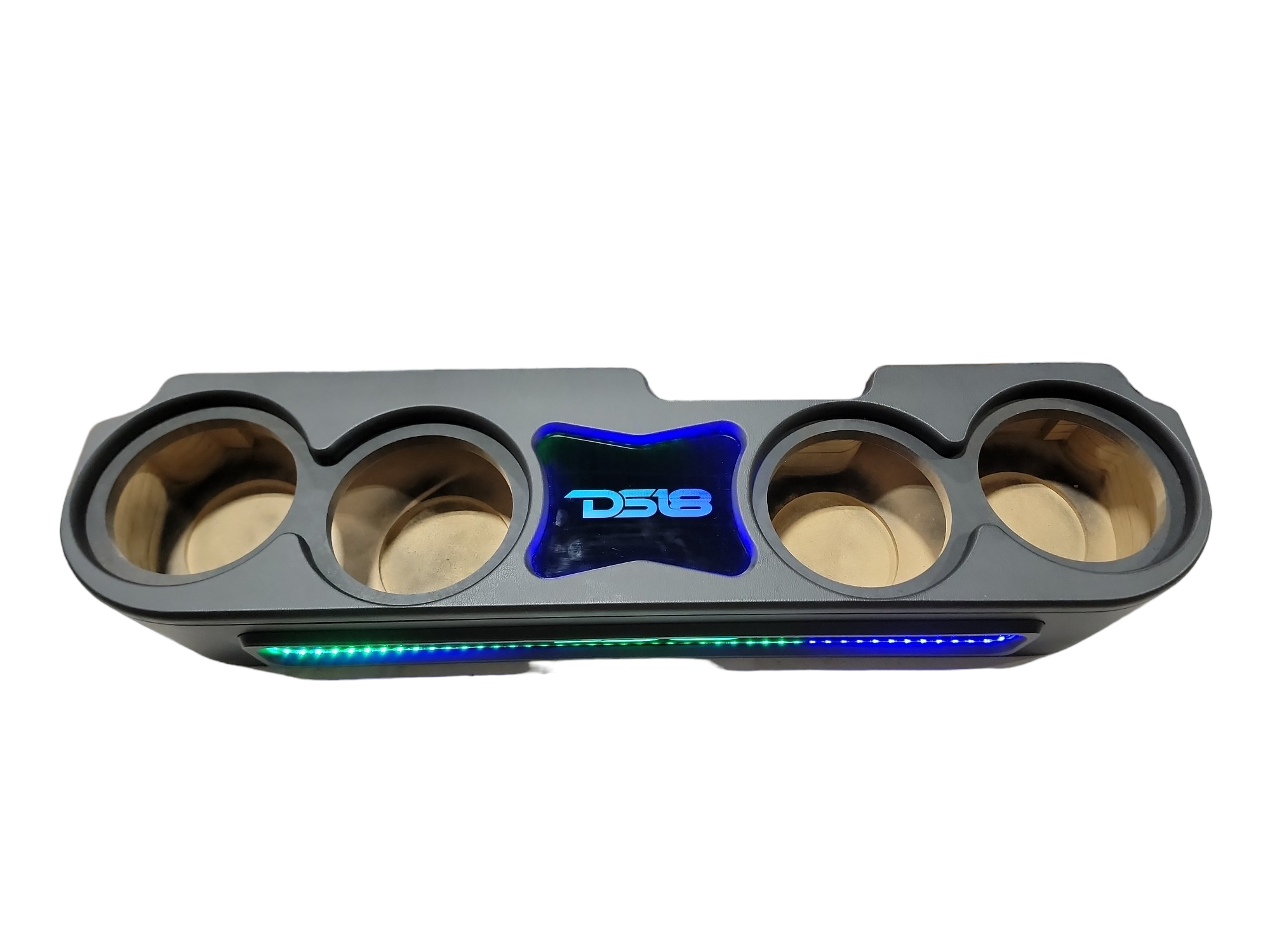 DS18 EXCLUSIVE JEEP JT GLADIATOR FOUR 8" SUBWOOFER ENCLOSURE WITH VINYL FINISH AND DREAM LED LIGHTS - MADE IN USA
