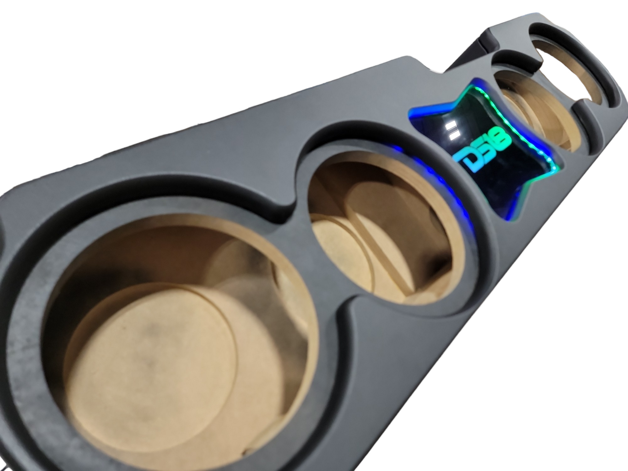 DS18 EXCLUSIVE JEEP JT GLADIATOR FOUR 8" SUBWOOFER ENCLOSURE WITH VINYL FINISH AND DREAM LED LIGHTS - MADE IN USA