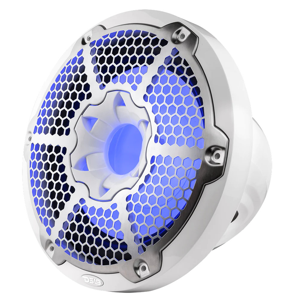 DS18 HYDRO HIGH END 10" MARINE SUBWOOFER W/ RGB LED - WHITE