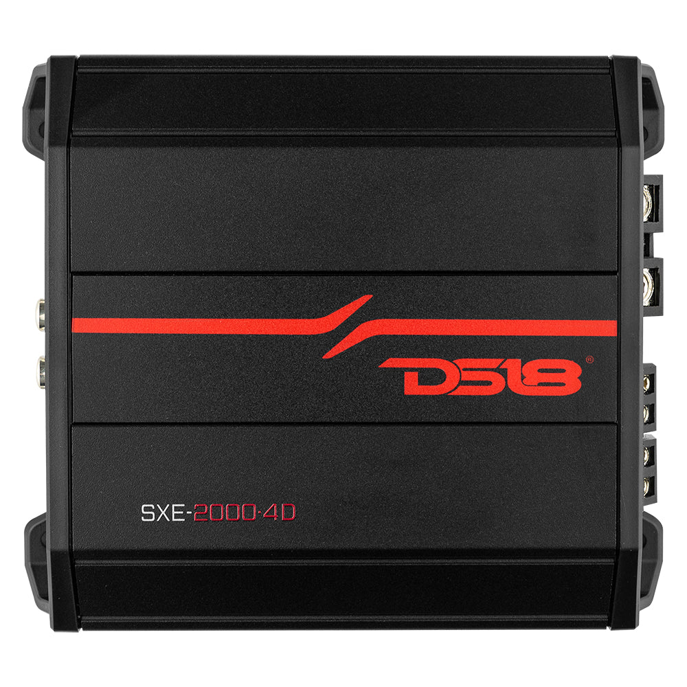 DS18 SXE 4-Channel Class D Amplifier 4 x 150 Watts Rms @ 4-ohm -Black