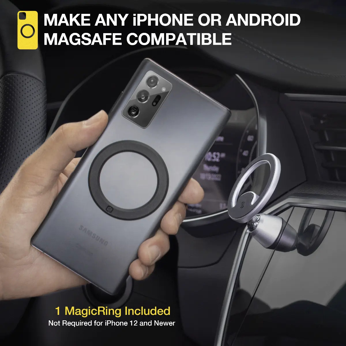 SCOSCHE MAGICMOUNT ELITE MAGNETIC PHONE MOUNT - COMPATIBLE NOW WITH MAGSAFE PHONES