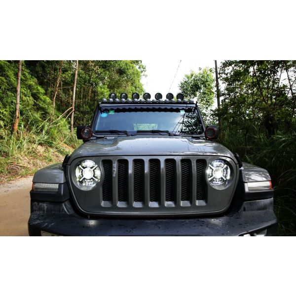 RACESPORT 9in JEEP JL Adjustable Angle Beam 108-Watt headlight with X-HALO DRL Functions RACESPORT 9in JEEP JL Adjustable Angle Beam 108-Watt headlight with X-HALO DRL Functions