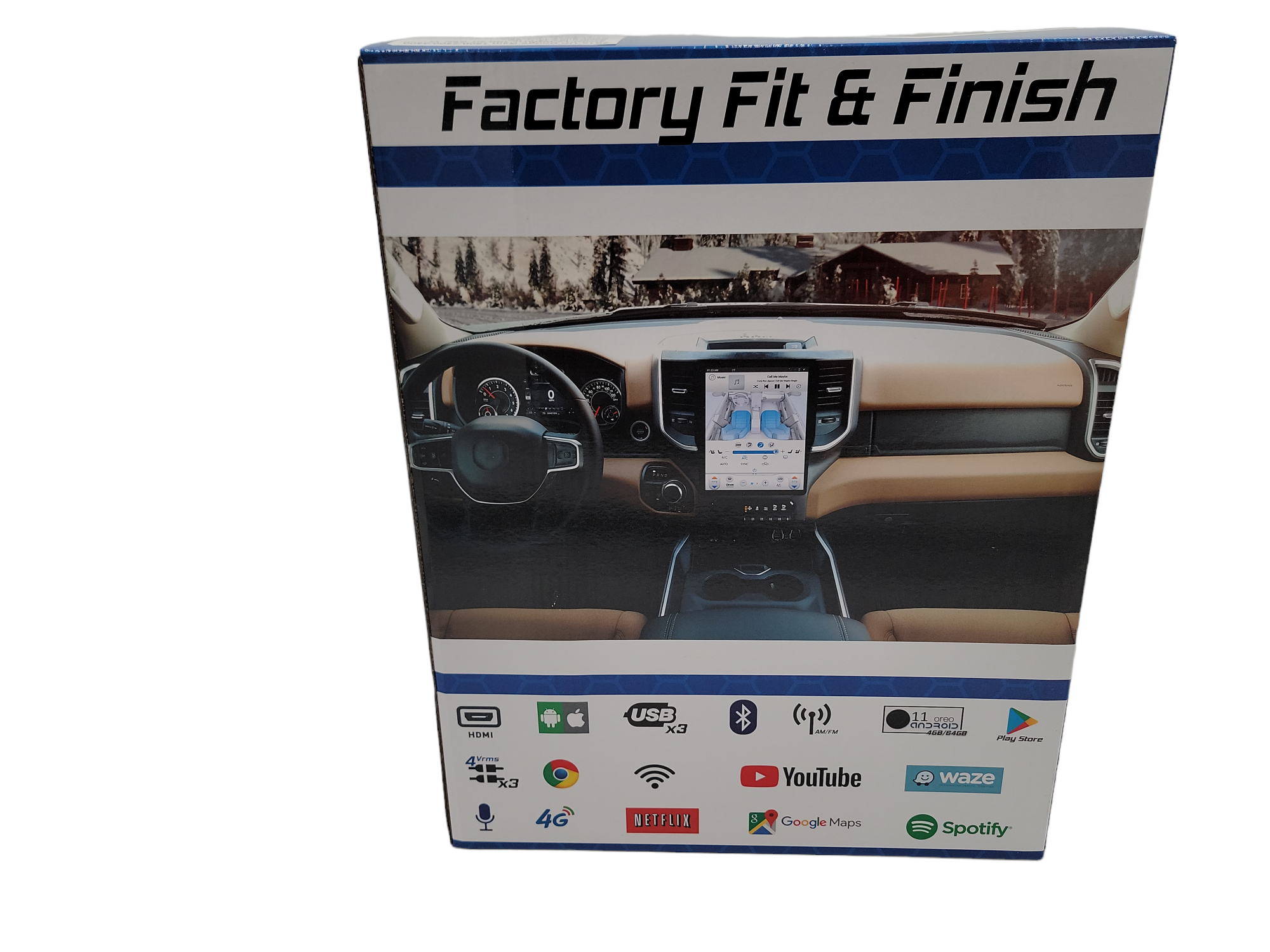 LINKSWELL GEN VI T-Style Dodge RAM Pickup 12.1" 2K HD Screen, Radio/Tablet w/Qualcomm Octacore, 2019-2024 Dodge Ram w/5" or 8" MonitorAndroid 11.0 w/HDMI Out, Optional HDMIIn Module Available