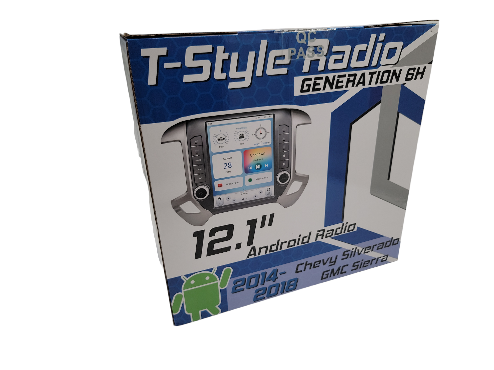 LINKSWELL GEN VI T-Style Chevrolet/GMC
Pickup 12.1" 2K HD Screen, Radio/Tablet w/Qualcomm Octacore, 2014-2018 Chev Silverado/GMC Sierra 1500, 2014-2019 Chev Silverado/GMC Sierra 2500 & 3500 w/HDMI Out, *Optional HDMI In Module Available