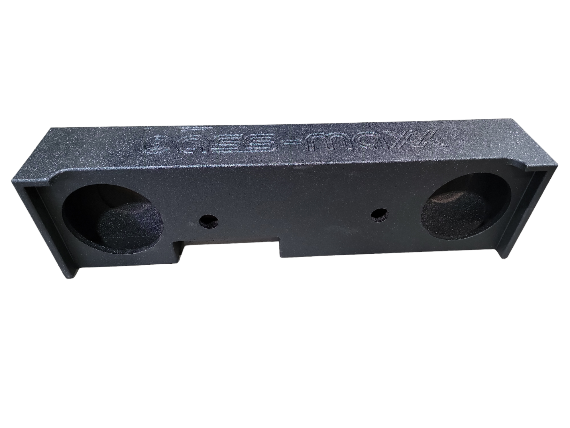 BASS-MAXX GM DOUBLE CAB 2019-2023 DUAL 10" UNDERSEAT DOWN FIRE ENCLOSURE - POLY COATED
