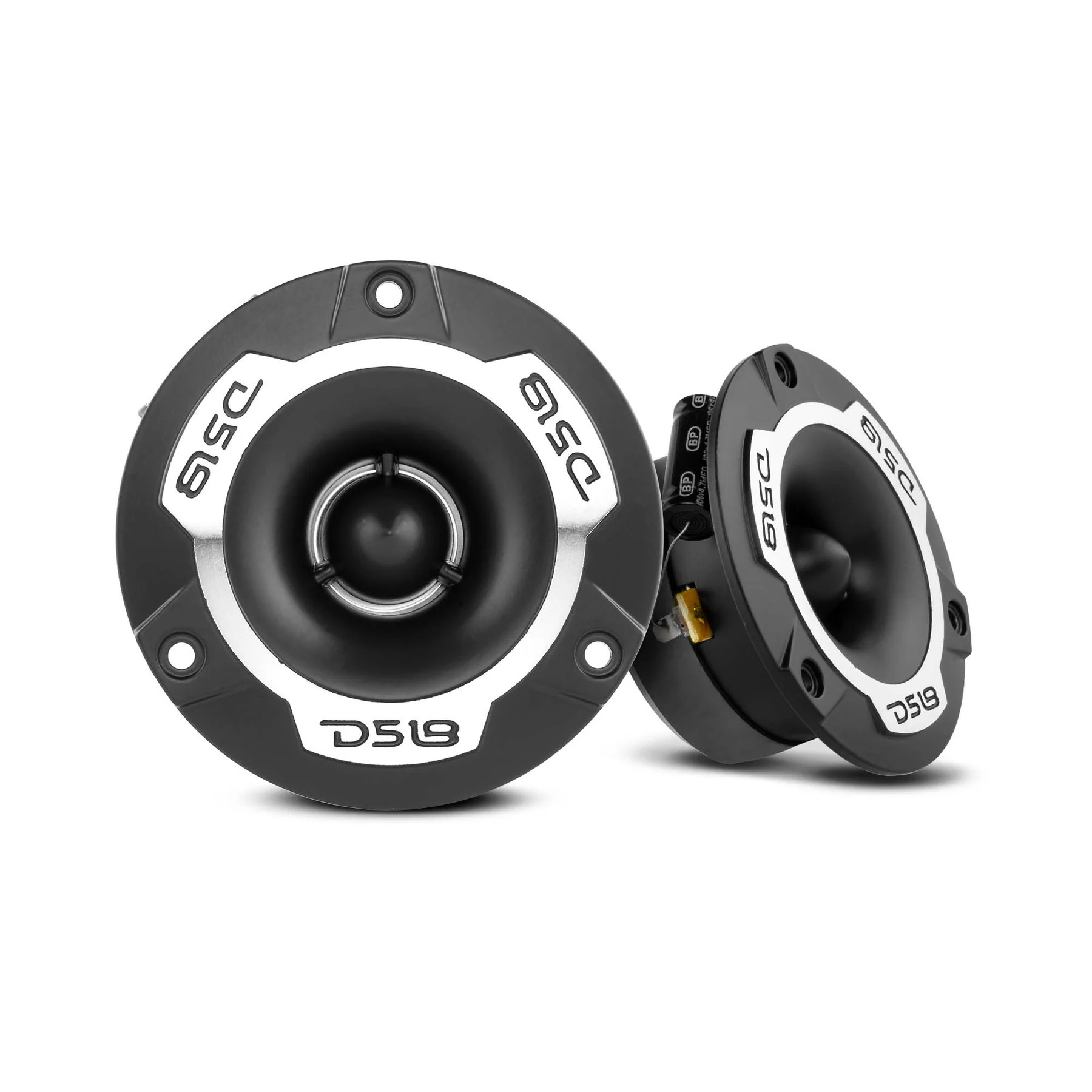 DS18 PRO 1" ALUMINUM BULLET TWEETER 4 OHM PAIR - SILVER