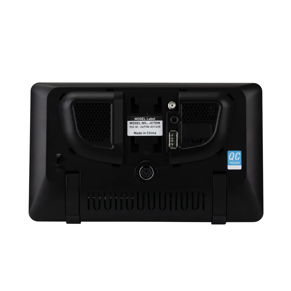 JENSEN 7" TOUCHSCREEN APPLE CARPLAY & ANDROID AUTO, BLUETOOTH, USB, AUX OUTPUT, MP3/FLAC, FM RECEIVER, WITH SUCTION CUP MOUNT, BUILT IN SPEAKER, 12V POWER SUPPLY,