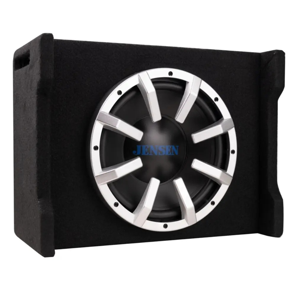JENSEN 10" AMPLIFIED SUBWOOFER DOWN FIRE SHALLOW ENCLOSURE