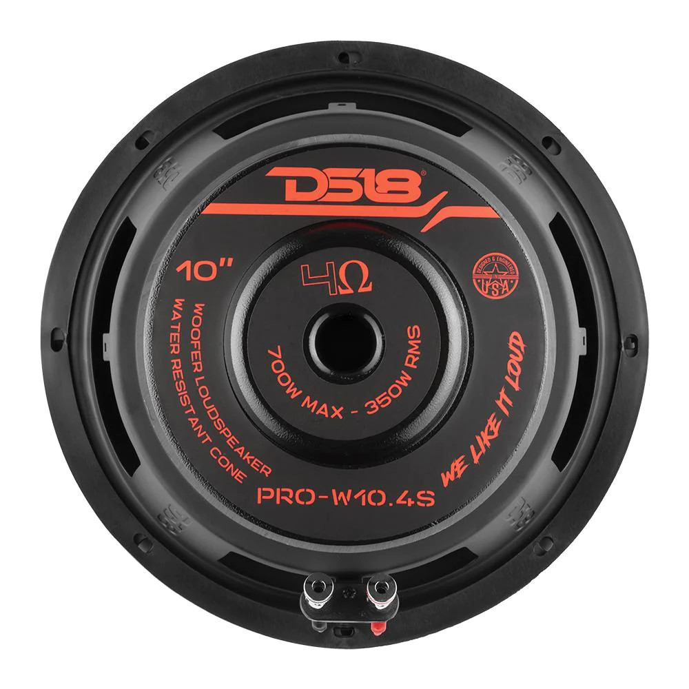 DS18 PRO 10'"WATER RESISTANT CONE WOOFER 4 OHM SVC