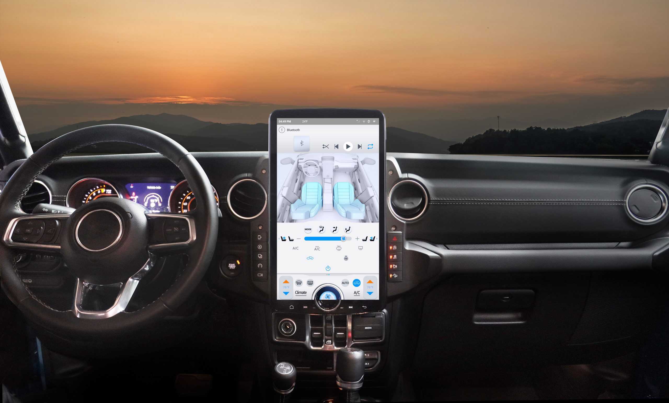 LINKSWELL GEN XL T-Style Jeep JL 2018-2023 Jeep JL, 2019-2022 Gladiator Android 11.0 w/HDMI Out HDMI In w/adaptor 15.6" 2K HD Screen Radio/Tablet w/Qualcomm Octa-core