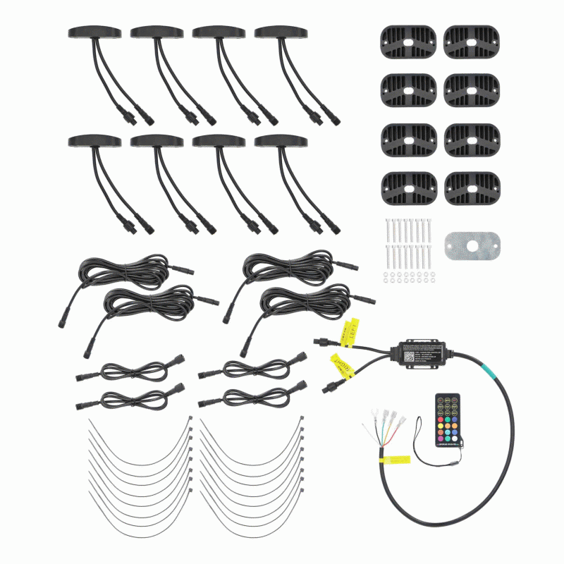 HEISE Chasing Wide Angle Rock Light Kit - 8 Pack HEISE Chasing Wide Angle Rock Light Kit - 8 Pack