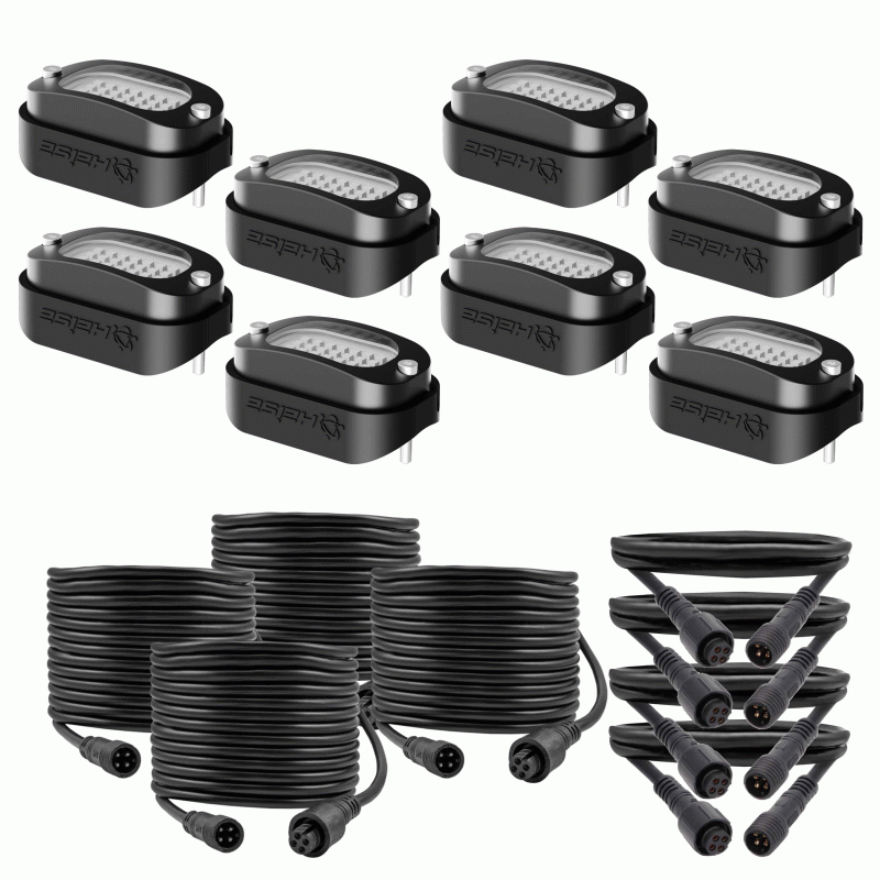 HEISE Chasing Wide Angle Rock Light Kit - 8 Pack HEISE Chasing Wide Angle Rock Light Kit - 8 Pack