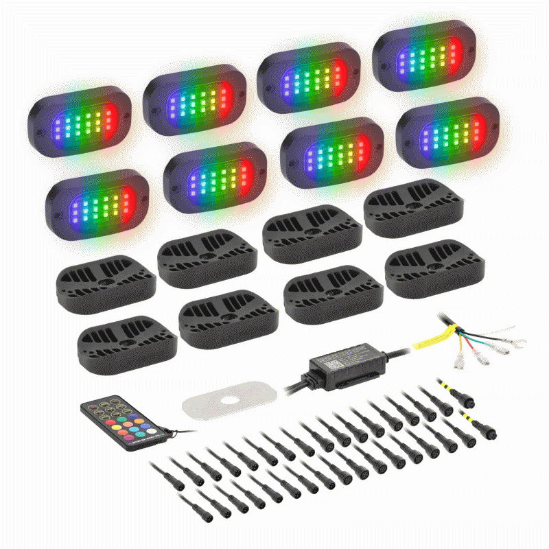 HEISE Chasing Wide Angle Rock Light Kit - 8 Pack HEISE Chasing Wide Angle Rock Light Kit - 8 Pack