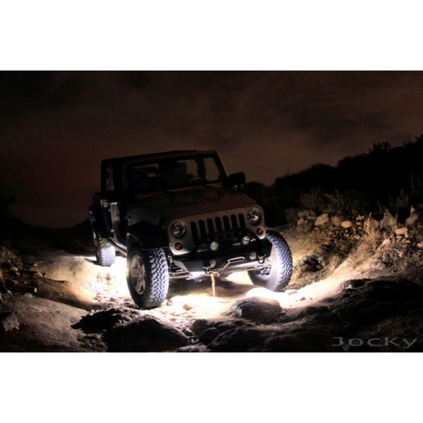 RACESPORT 8pc Ultra Bright White 10000 Lumen LED Rock Light Crawler Kit with Seven Fade and Strobe Patterns Race Sport Lighting RACESPORT 8pc Ultra Bright White 10000 Lumen LED Rock Light Crawler Kit with Seven Fade and Strobe Patterns Race Sport Lighting
