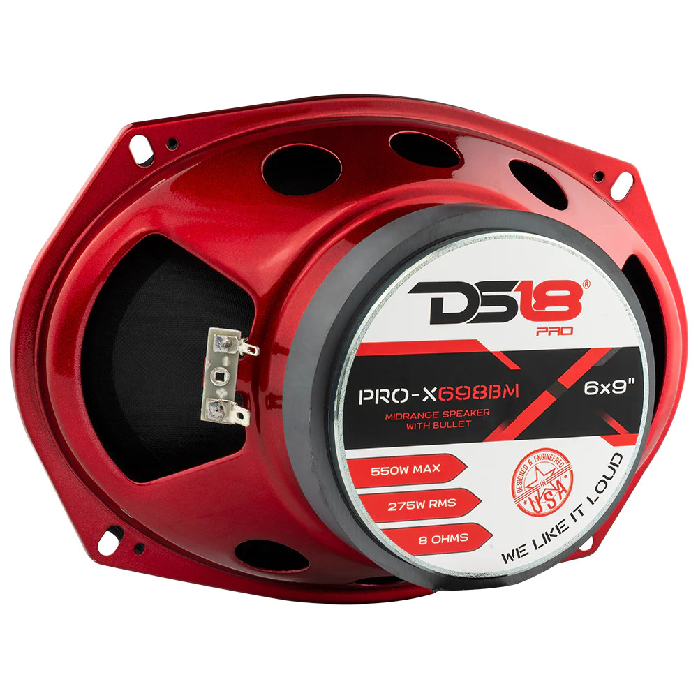 DS18 PRO 6X9" MIDRANGE LOUDSPEAKER WITH BULLET 700W 8 OHM WITH GRILL
