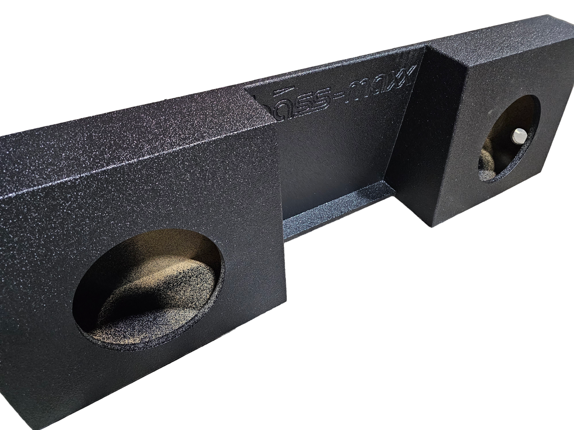 BASSMAXX DUAL 10" STANDARD CAB POLY COATED SEALED ENCLOSURE