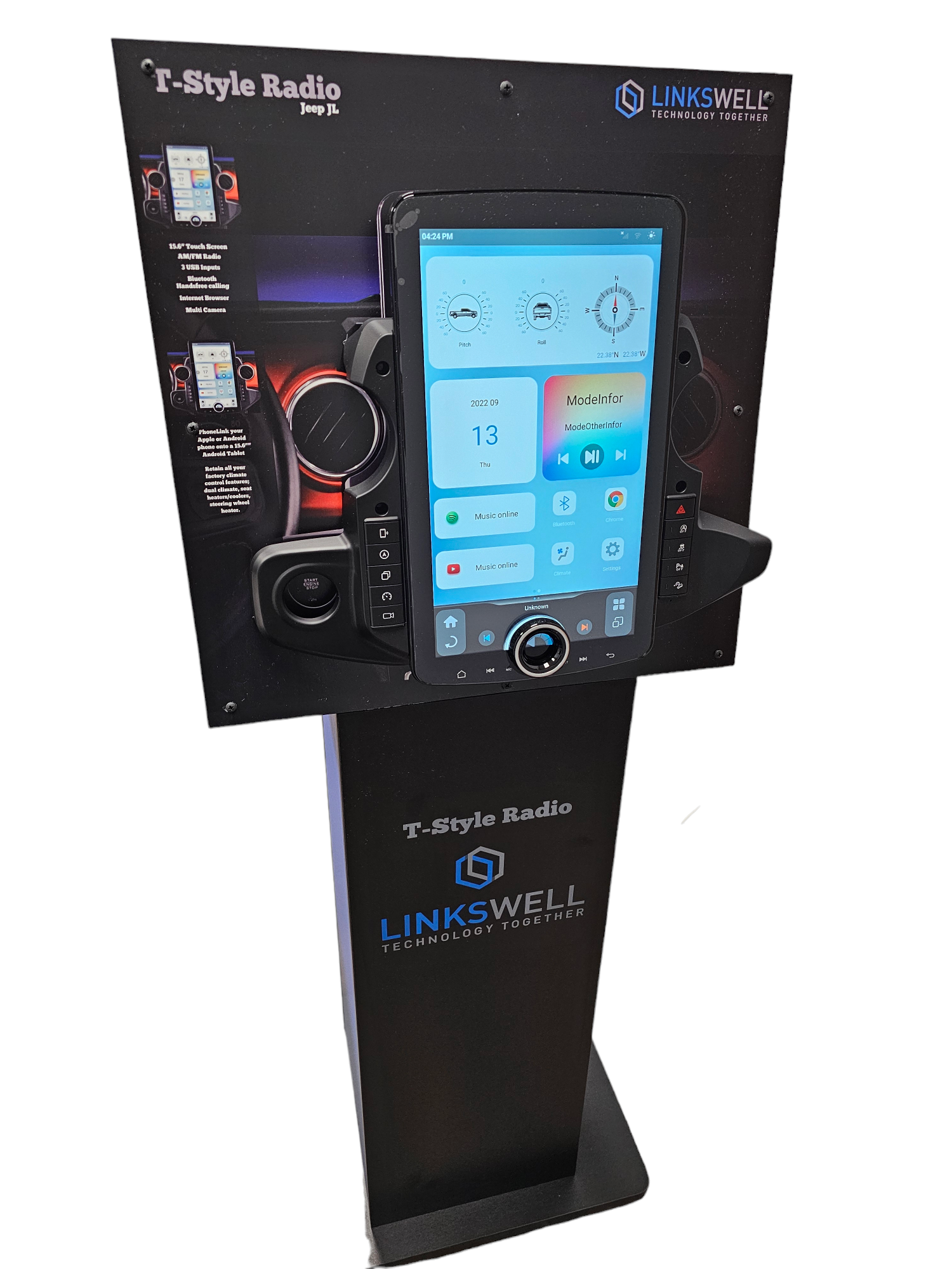 LINKSWELL FLOOR STAND JEEP 15.6" XL DISPLAY UNIT