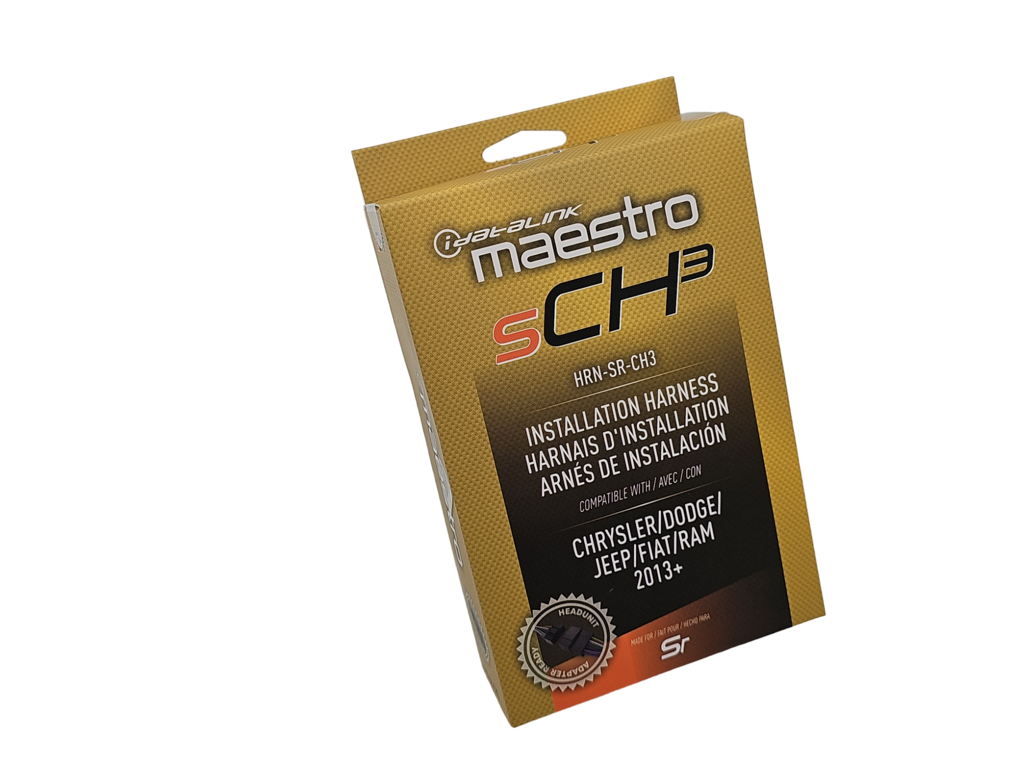 ADS MAESTRO MSR compatible radio replacement harness for select Chrysler, Dodge, and Jeep vehicles 2013 and up