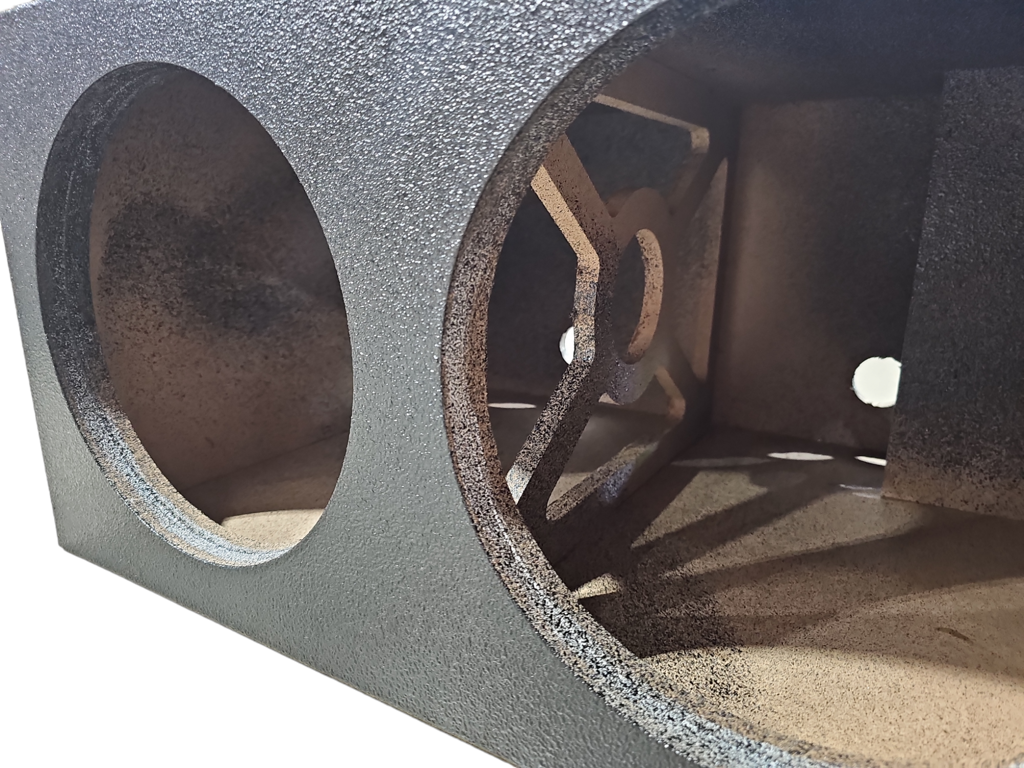 BASS-MAXX SUNDOWN AUDIO DUAL 12" JUMBO VENTED POLY COATED ENCLOSURE - FRONT FIRE