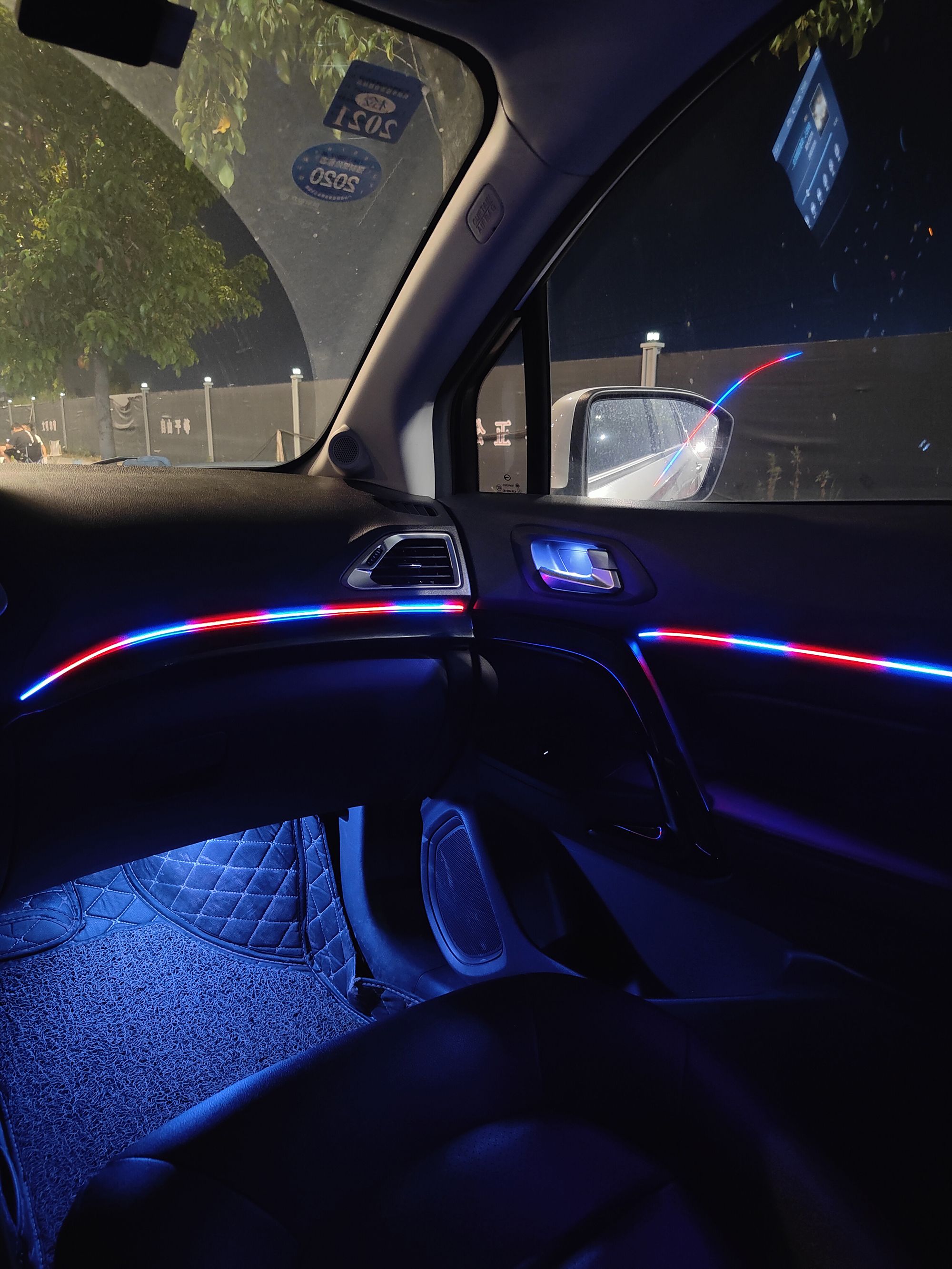 RACESPORT LED Interior Ambient 10-Piece RGBW Multicolor Ultra-Flow Series ColorSmart 2-Door Vehicle Complete Kit