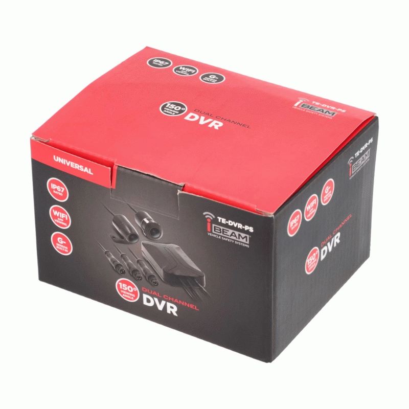 Water Resistant Dual-Camera Dash Cam and DVR