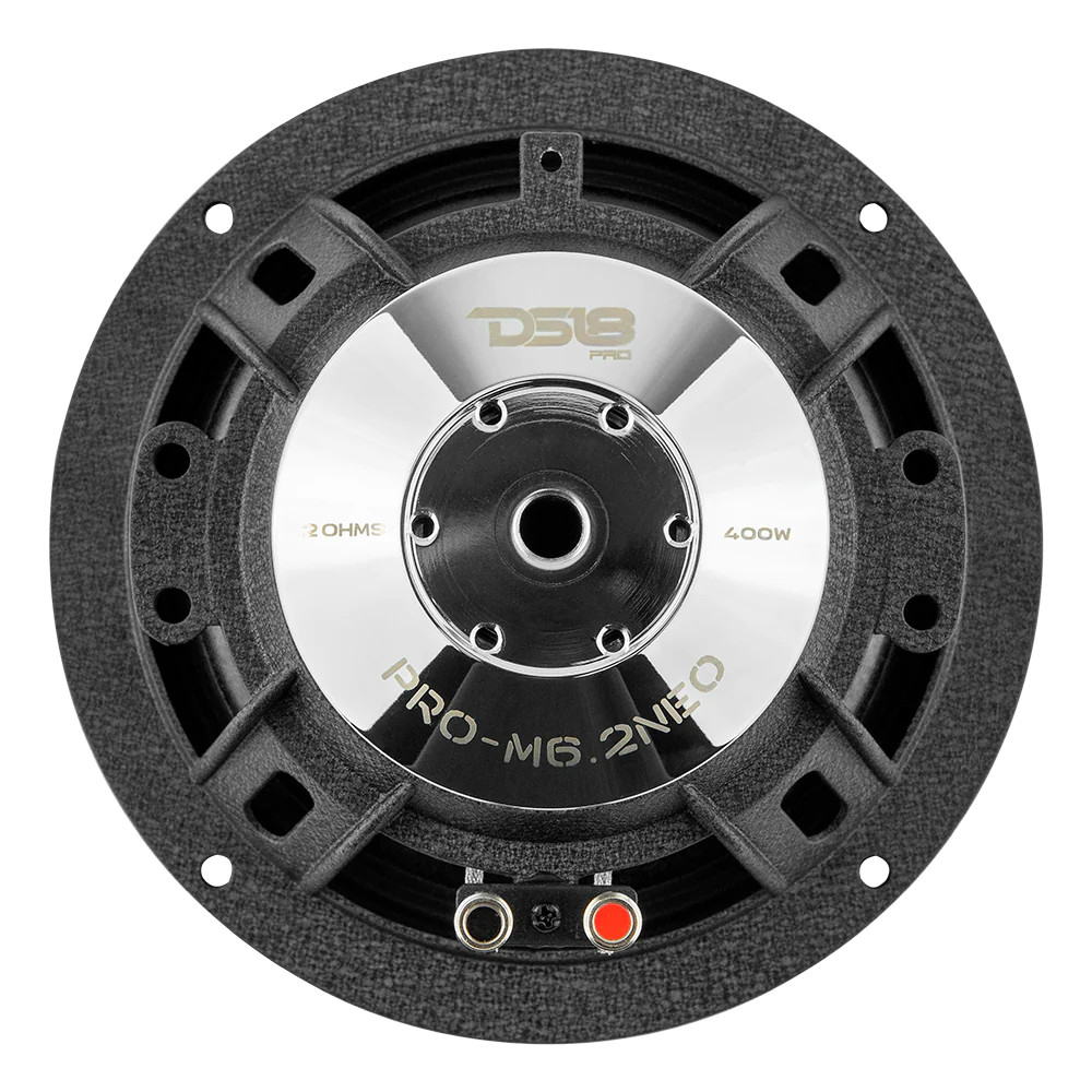 DS18 PRO 6" MIDRANGE LOUDSPEAKER 700 WATTS 2 OHM WATER RESISTANT CONE & NEO MAGNET