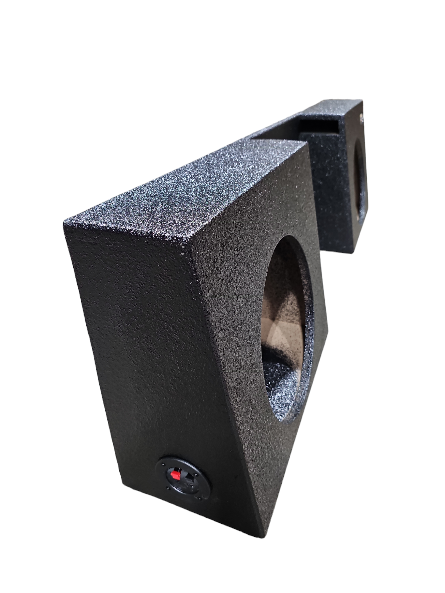 BASSMAXX UNIVERSAL POLY COATED WEDGE RECTANGLE BOX DUAL 12" PORTED
