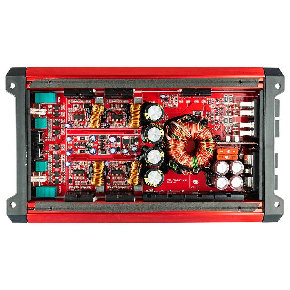DS18 SELECT SERIES 3000W 4CH AMPLIFIER - RED